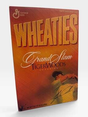 General Mills Wheaties Tiger Woods Grand Slam Champion Cereal Box